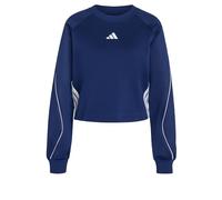 adidas Women's Stadium 3 Stripes Crew Sweatshirt, dark blue, M