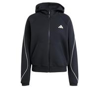 adidas Women's Stadium Small Logo Full Zip Hoodie Sweatshirt, black, L