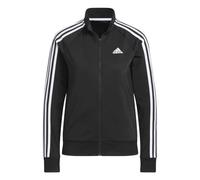 adidas Women's Standard Essentials Warm-Up Slim 3-Stripes Track Top, Black, Small
