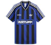 Adidas Women's Striped Jersey Blue/Black Medium