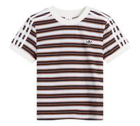 Adidas Women's Striped Terry T-Shirt Multicolor/Crystal Sky Medium