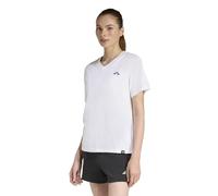 adidas Women's Summer Slide Graphic Vneck T-Shirt, White, XS