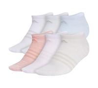 adidas Women's Superlite No Show Socks (6-Pair), Wonder Beige/Wonder Silver/Wonder Clay, M