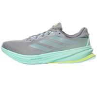 Adidas Womens Supernova Rise 2 Running Shoes, Grey/Magic Grey Metallic/Flash Aqua, 8 Wide