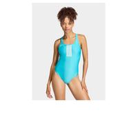 adidas Women's Swim 3-Stripe Swimsuit, Lucid Cyan, Size 36, Women Lucid Cyan