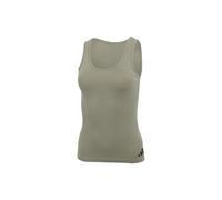 adidas Women's Tank Top-Sport Active Essentials Cotton 3 Stripes Shirts, Silver Pebble_4a0690, L