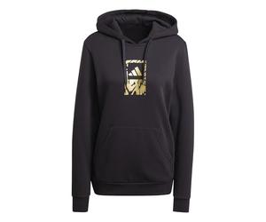 adidas Women's TECH METALLIC GRAPHIC HOODIE, black, L