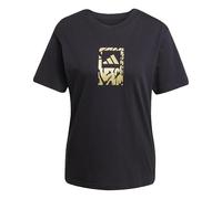 adidas Women's TECH Metallic Graphic T-Shirt 2, Black, S