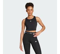 adidas Women's Techfit Cropped Training Tank Top Shirt, Black, XXL