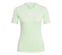 adidas Women's Techfit Training Tee, Semi Green Spark/White, S