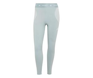 adidas Women's Techfit Workout Color Block 7/8 Leggings, Wonder Sage/Wonder Silver, L