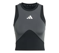 adidas Women's Techfit Workout Color Block Tank Shirt, Black/Carbon, XL