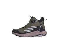 adidas Women's Terrex Anylander Mid Top Rain.rdy Hiking Sneaker, Olive Strata/Silver Dawn/Amber Tint, 8.5 UK
