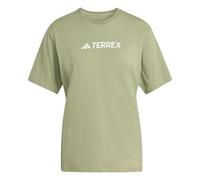 adidas Women's Terrex Classic Logo Shirt, Tent Green, L