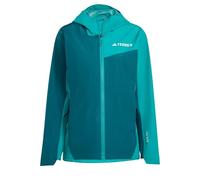 adidas Women's Terrex Multi 2.5 Layer RAIN.RDY Jacket, Mystery Green/Pure Teal, S