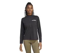 adidas Women's Terrex Multi Climacool Half Zip Long Sleeve, Black, XS