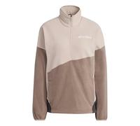 adidas Women's Terrex Multi CLIMAWARM Fleece Anorak, wonder taupe/trace brown, XS