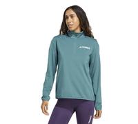adidas Women's Terrex Multi CLIMAWARM Half Zip Tech Fleece Jacket, preloved teal, S