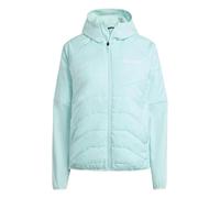 adidas Women's Terrex Multi CLIMAWARM Insulated Hybrid Hooded Jacket, semi flash aqua, M