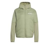 adidas Women's Terrex Multi CLIMAWARM Insulated Hybrid Hooded Jacket, tent green, M