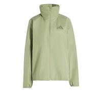 adidas Women's Terrex Multi Essentials 2 Layer Climaproof Rain Coat, tent green, S