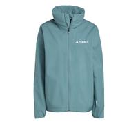 adidas Women's Terrex Multi Essentials 2 Layer Rain Jacket, Preloved Teal, XS