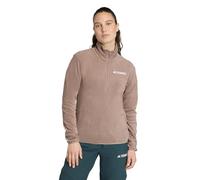 adidas Women's Terrex Multi Essentials Half Zip Fleece Jacket, trace brown, M