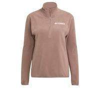 adidas Women's Terrex Multi Essentials Half Zip Fleece Jacket, trace brown, XS