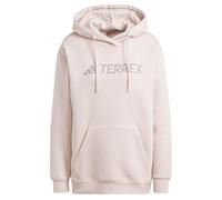 adidas Women's Terrex Multi Large Logo Hoodie, Putty Mauve, S