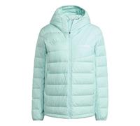 adidas Women's Terrex Multi Light Down CLIMAWARM Hooded Jacket, semi flash aqua, S