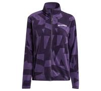 adidas Women's Terrex Multi Printed Full Zip Fleece Jacket, Aurora Black/Aurora Plum, M
