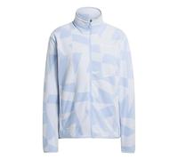 adidas Women's Terrex Multi Printed Full Zip Fleece Jacket, glow blue/Crystal Sky, L