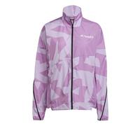 adidas Women's Terrex Multi Printed Wind Jacket, Preloved Purple/Powder Plum, M