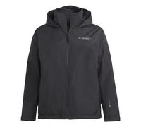 adidas Women's Terrex Multi Rain.rdy Two-Layer Rain Jacket, Black, 2X