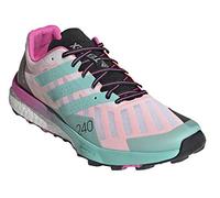 adidas Women's Terrex Speed Ultra Trail Running Shoe, Cloud White/Acid Mint/Screaming Pink - 10