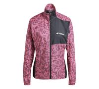 Adidas Women's Terrex Trail Running Wind Jacket - Pink/Black - Pink/Black - 12 UK - 14 UK