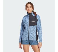adidas Womens Terrex Trail Running Windbreaker Jacket Blue