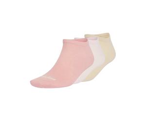 adidas Women's Thin Linear Low-Cut Socks 3 Pairs - Semi Frozen Turbo/Distilled Pink/Crystal Linen - Size: Large