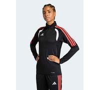 adidas Womens Tiro 26 Football 1/4 Zip Top, Black, Size L, Women Black