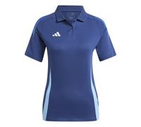 adidas Womens Tiro24 Collared Neck Short Sleeve Polo Shirt in Navy Blue - Size 14 UK