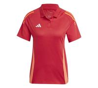 adidas Womens Tiro24 Collared Neck Short Sleeve Polo Shirt in Power Red - Size 10 UK