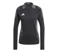 adidas Womens Tiro24 Funnel Neck Raglan Sleeve Athletic Top in Black/Dark Grey - Size 10 UK