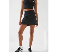 adidas Women's Train Essentials 3-Stripes Workout Skort, Black/White, XS