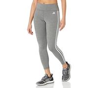 adidas Women's Train Essentials 3-Stripes High-Waisted 7/8 Leggings, Dark Grey Heather, XS
