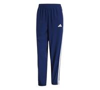 adidas Women's Train Essentials 3-Stripes Woven Pants, Dark Blue/White, L