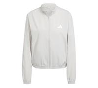 adidas Women's Train Essentials 3-Stripes Woven Warm Up Jacket, wonder alumina/white, M