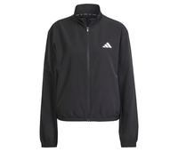 adidas Train Essentials Woven Warm-Up 3-Stripes Jacket Black White Women - S