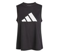 adidas Womens Train Essentials Logo Tank - Black, Black/White, Size S, Women Black/White