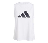 adidas Women's Train Essentials Big Performance Logo Training Tank Top, White/Black, XL
