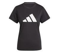 adidas Women's Train Essentials Big Performance Logo Training Tee, Black/White, L